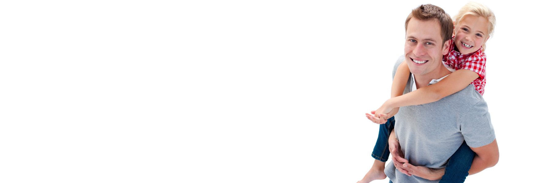 man holding daughter l sedation dentistry in Prosper TX