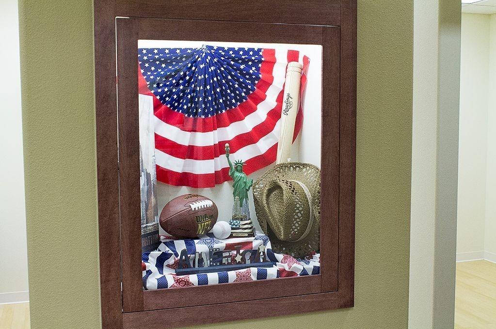 American decor inside of Prosper Smile Family Dentistry in 75078